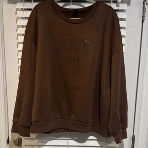 Brown 'Wife Life' Sweatshirt